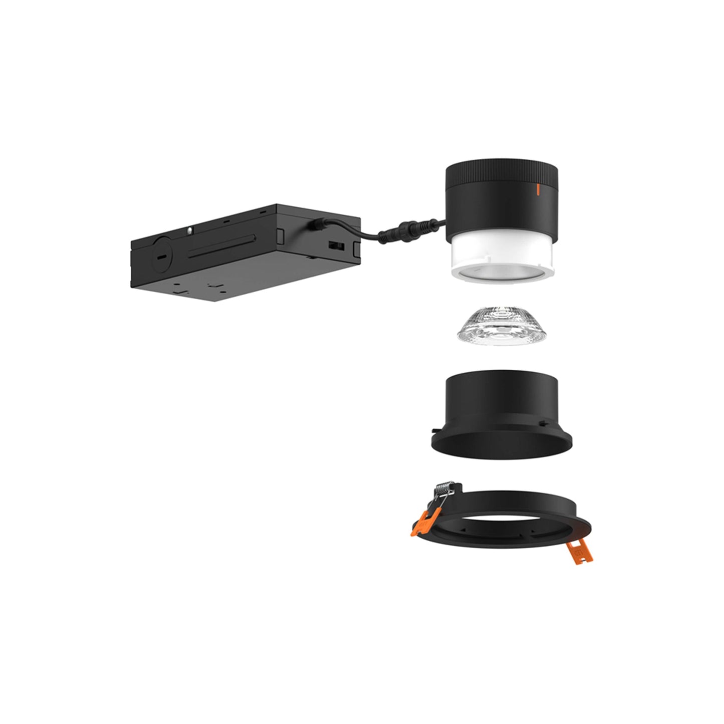 Versa Trimless 3-Inch LED Recessed Downlight in Black.