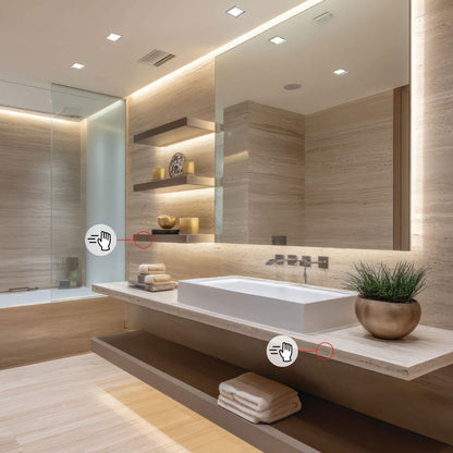WaveTune Wave Sensor in bathroom.