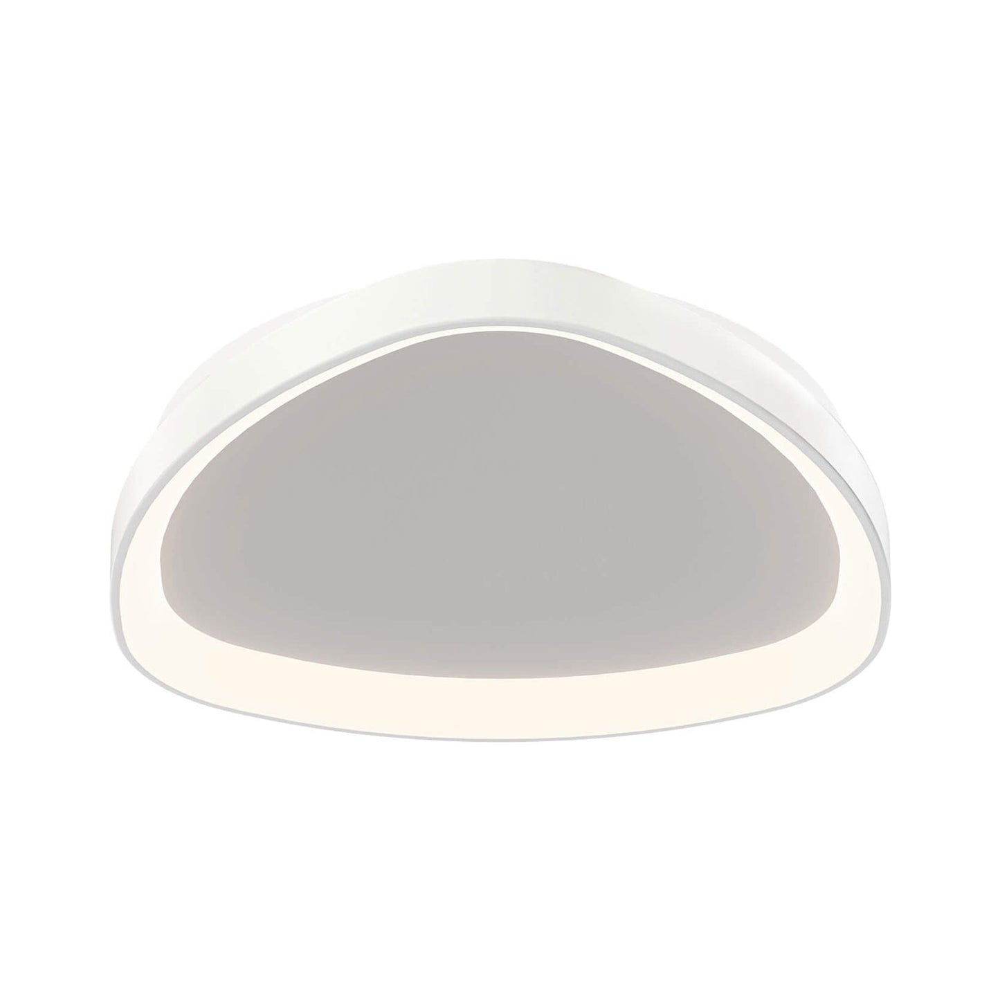 Pyra LED Flush Mount Ceiling Light in White.