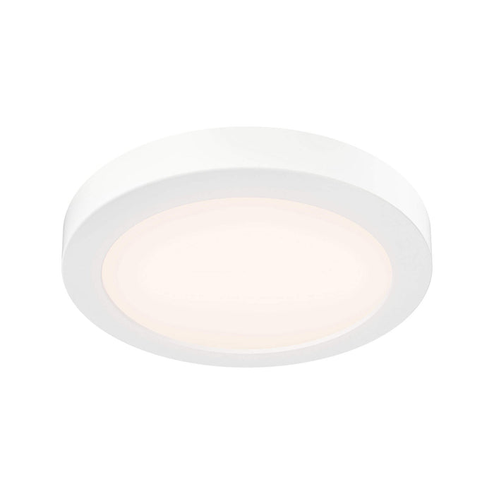 Radiance Round Indoor/Outdoor LED Flush Mount Ceiling Light in White (9.13-Inch).