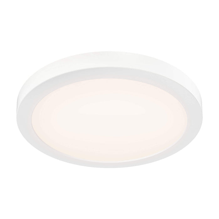 Radiance Round Indoor/Outdoor LED Flush Mount Ceiling Light in White (12.13-Inch).