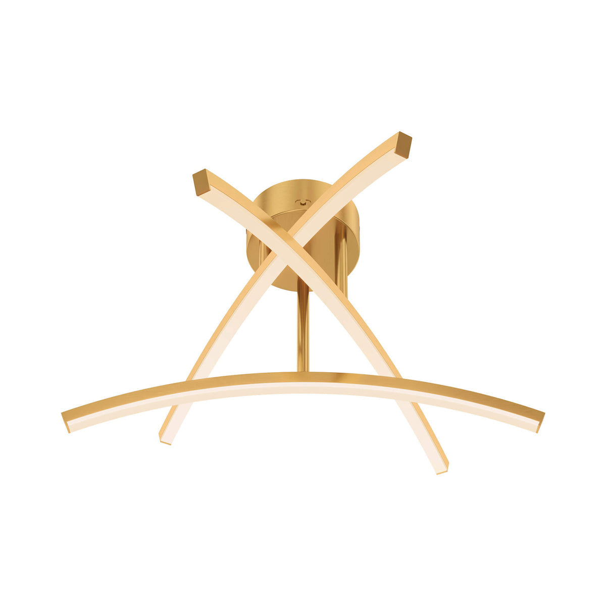 Sway LED Flush Mount Ceiling Light in Gold.