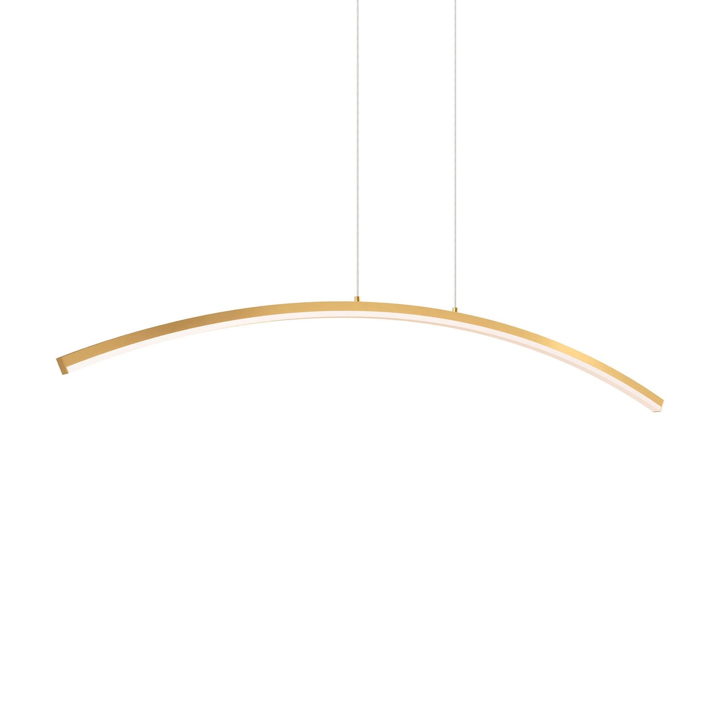 Sway LED Linear Pendant Light in Gold.