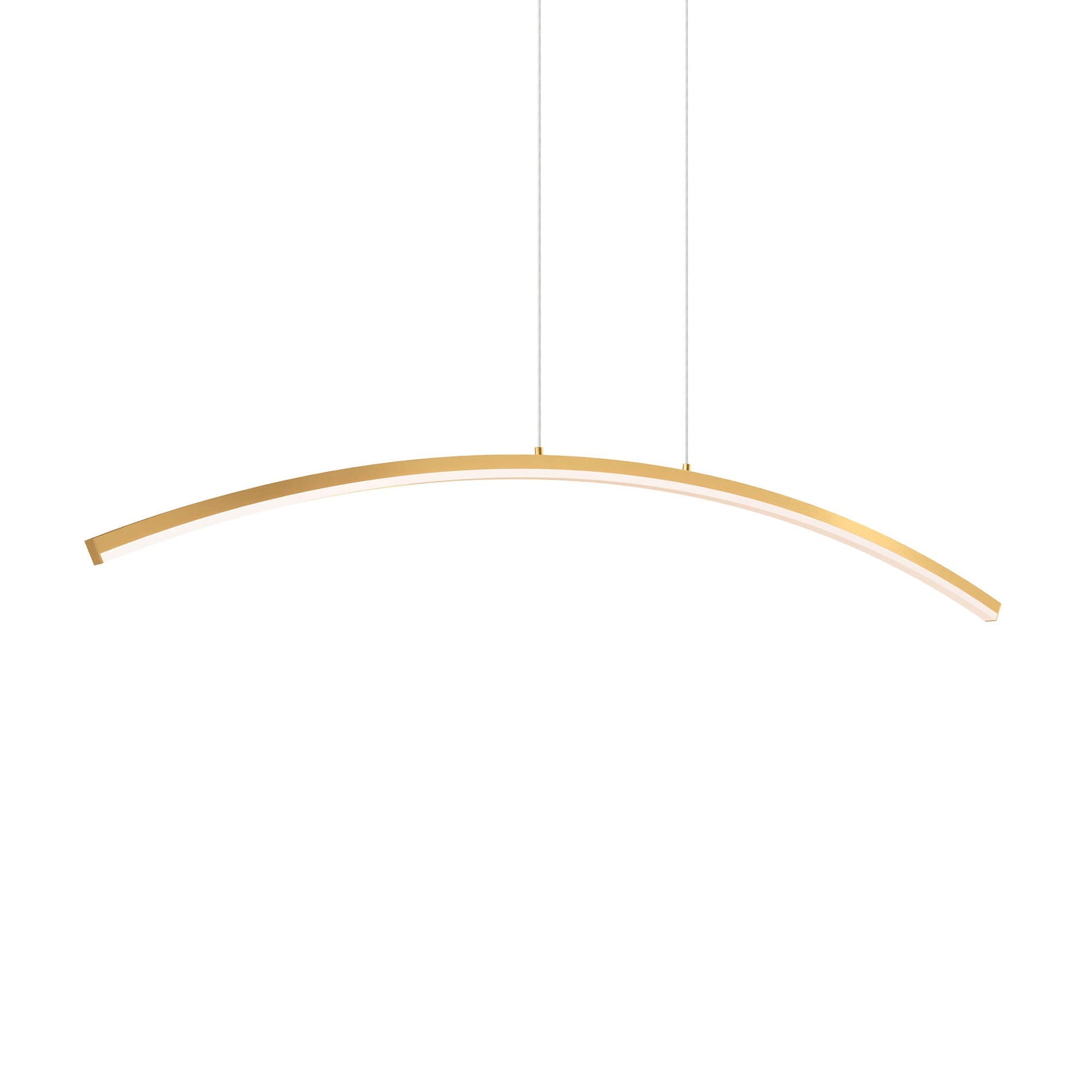 Sway LED Linear Pendant Light in Gold.