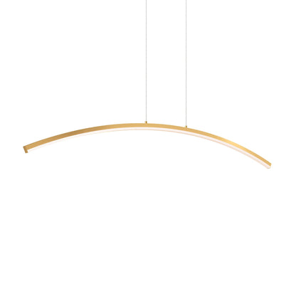 Sway LED Linear Pendant Light in Gold.