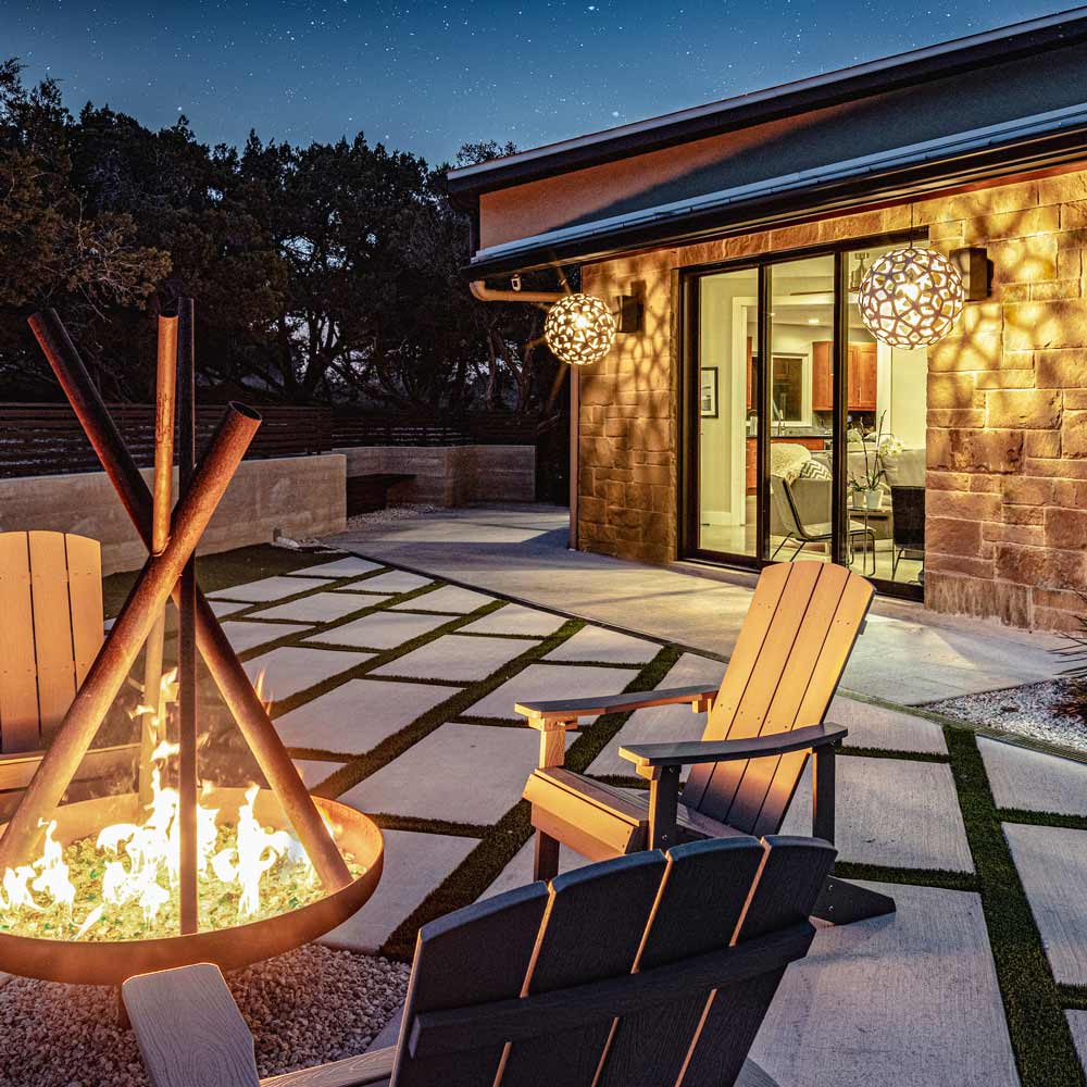 Coral Outdoor Pendant Light in Outside area.