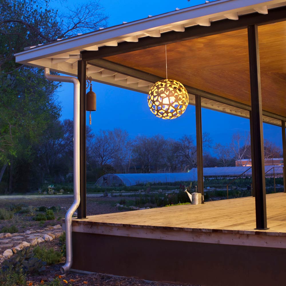 Coral Outdoor Pendant Light Outside Area.