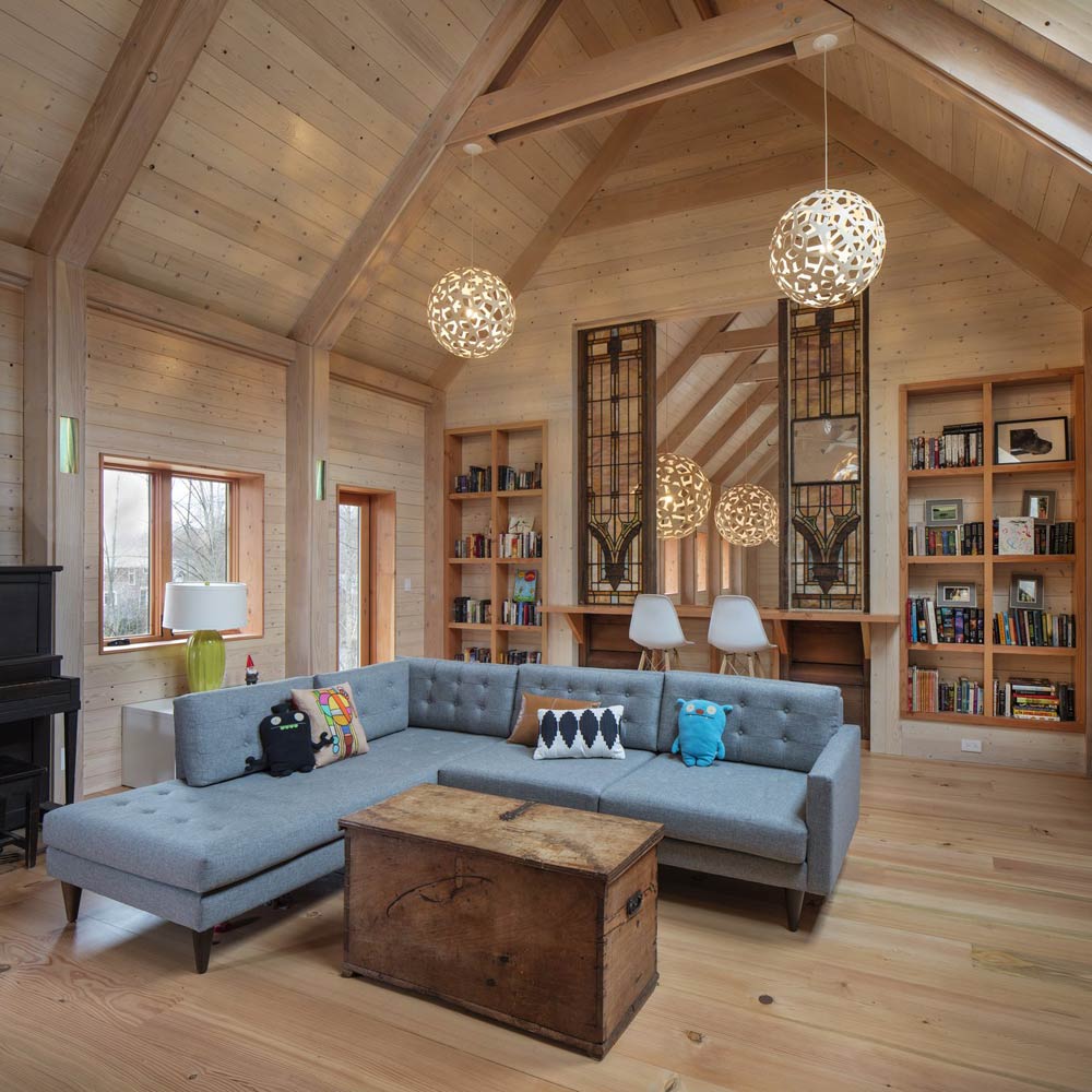 Coral Pendant Light in living room.