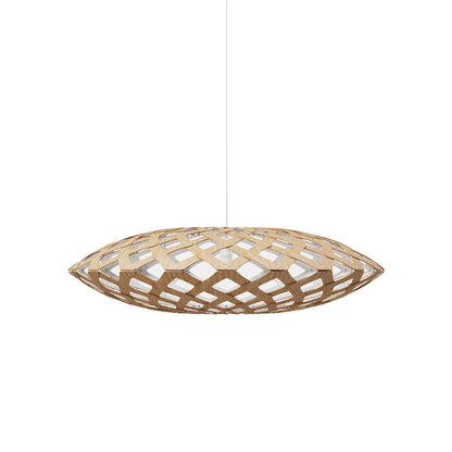 Flax Pendant Light in Bamboo/White (Medium).
