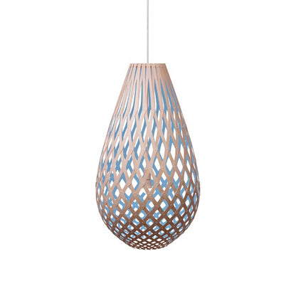 Koura Pendant Light in Bamboo/Blue (27-Inch).