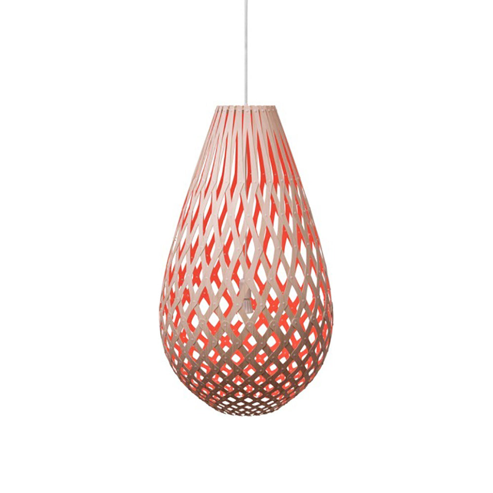 Koura Pendant Light in Bamboo/Red (27-Inch).