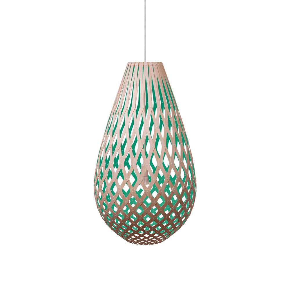 Koura Pendant Light in Bamboo/Aqua (27-Inch).
