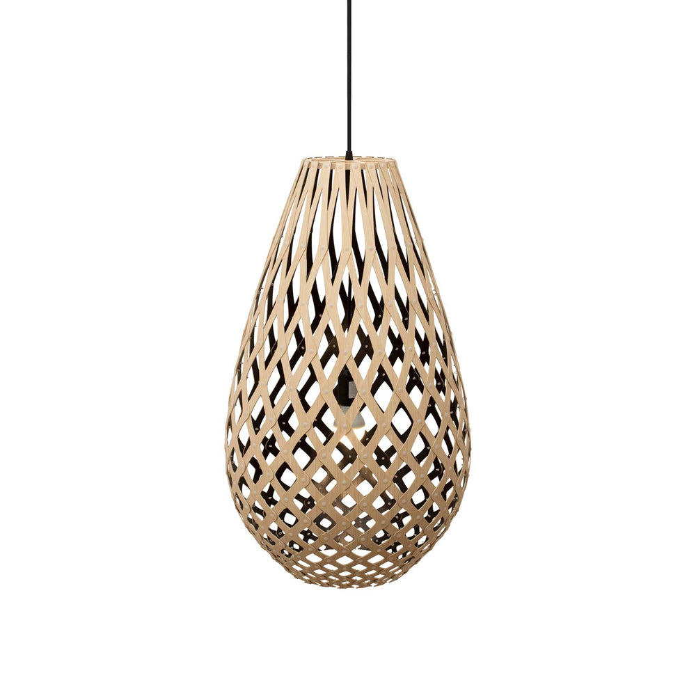 Koura Pendant Light in Bamboo/Black (27-Inch).