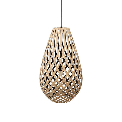 Koura Pendant Light in Bamboo/Black (27-Inch).