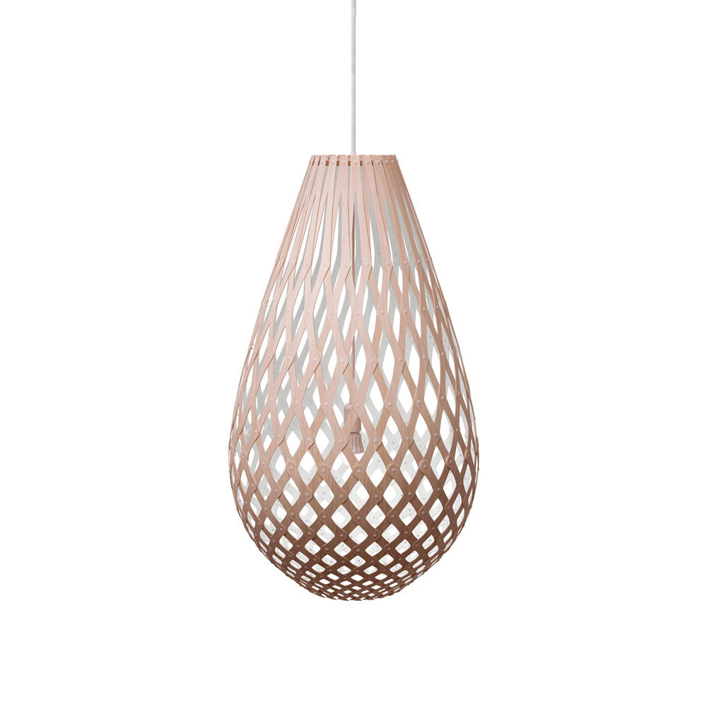 Koura Pendant Light in Bamboo/White (27-Inch).