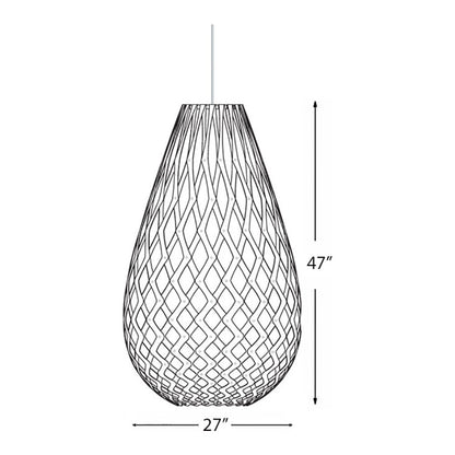 Koura Pendant Light - line drawing.