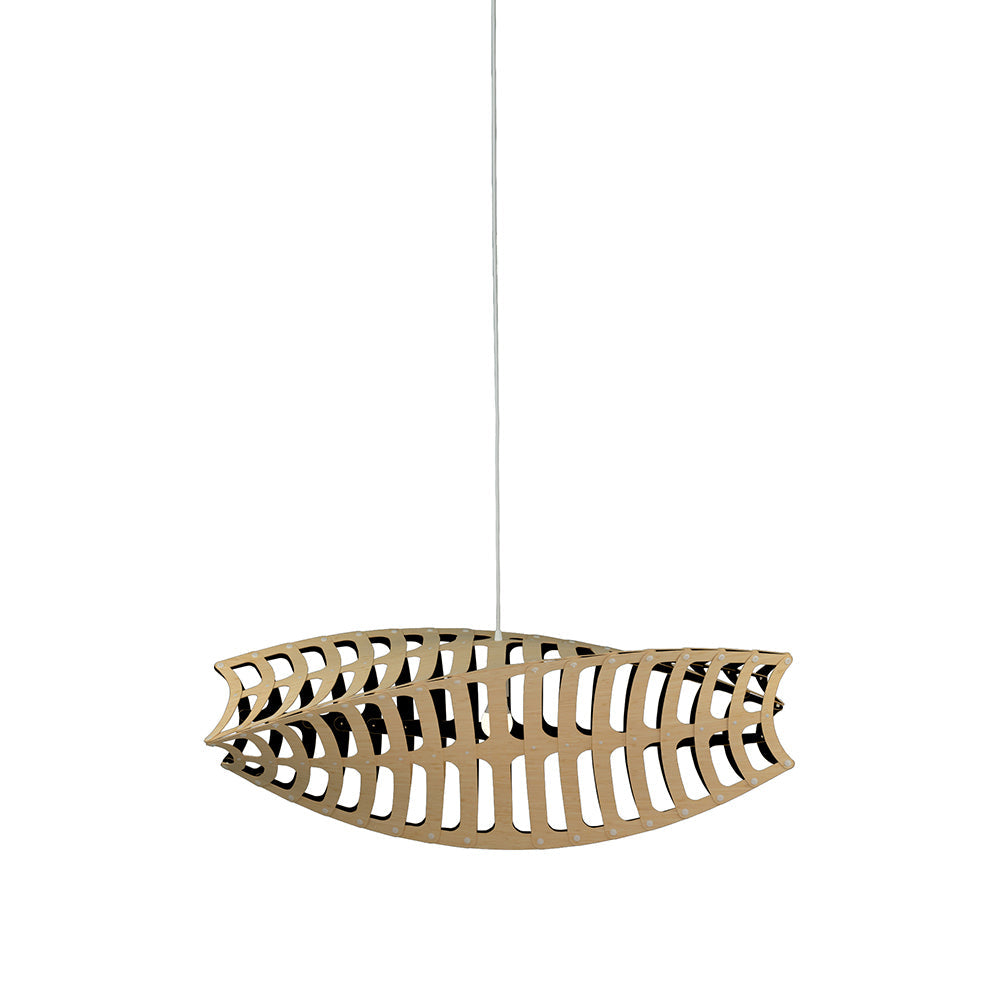 Toru Pendant Light in Bamboo/Black (Small).