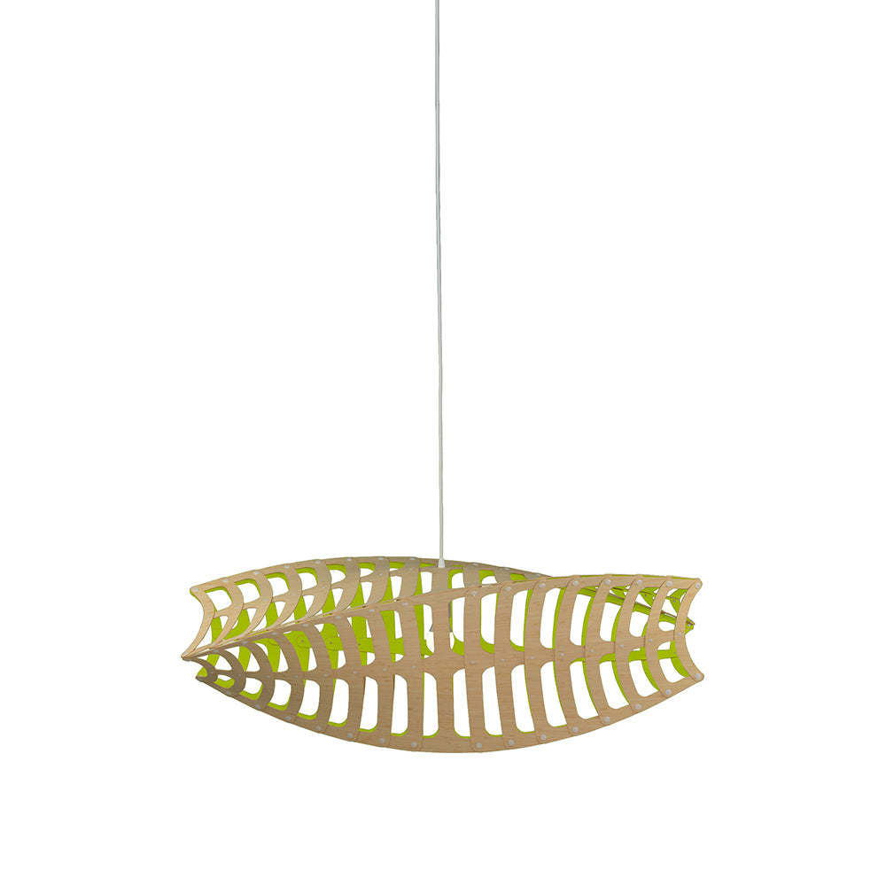 Toru Pendant Light in Bamboo/Lime (Small).
