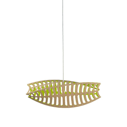 Toru Pendant Light in Bamboo/Lime (Small).