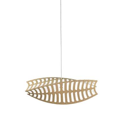 Toru Pendant Light in Bamboo/White (Small).