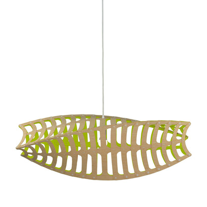 Toru Pendant Light in Bamboo/Lime (Large).