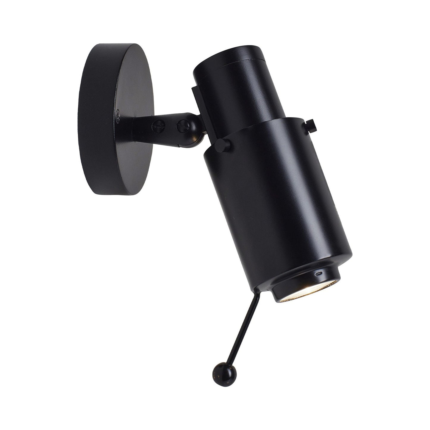 Biny Spot Wall Light in Black/Black (No Switch/With Stick).