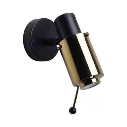 Biny Spot Wall Light in Gold/Black (No Switch/With Stick).