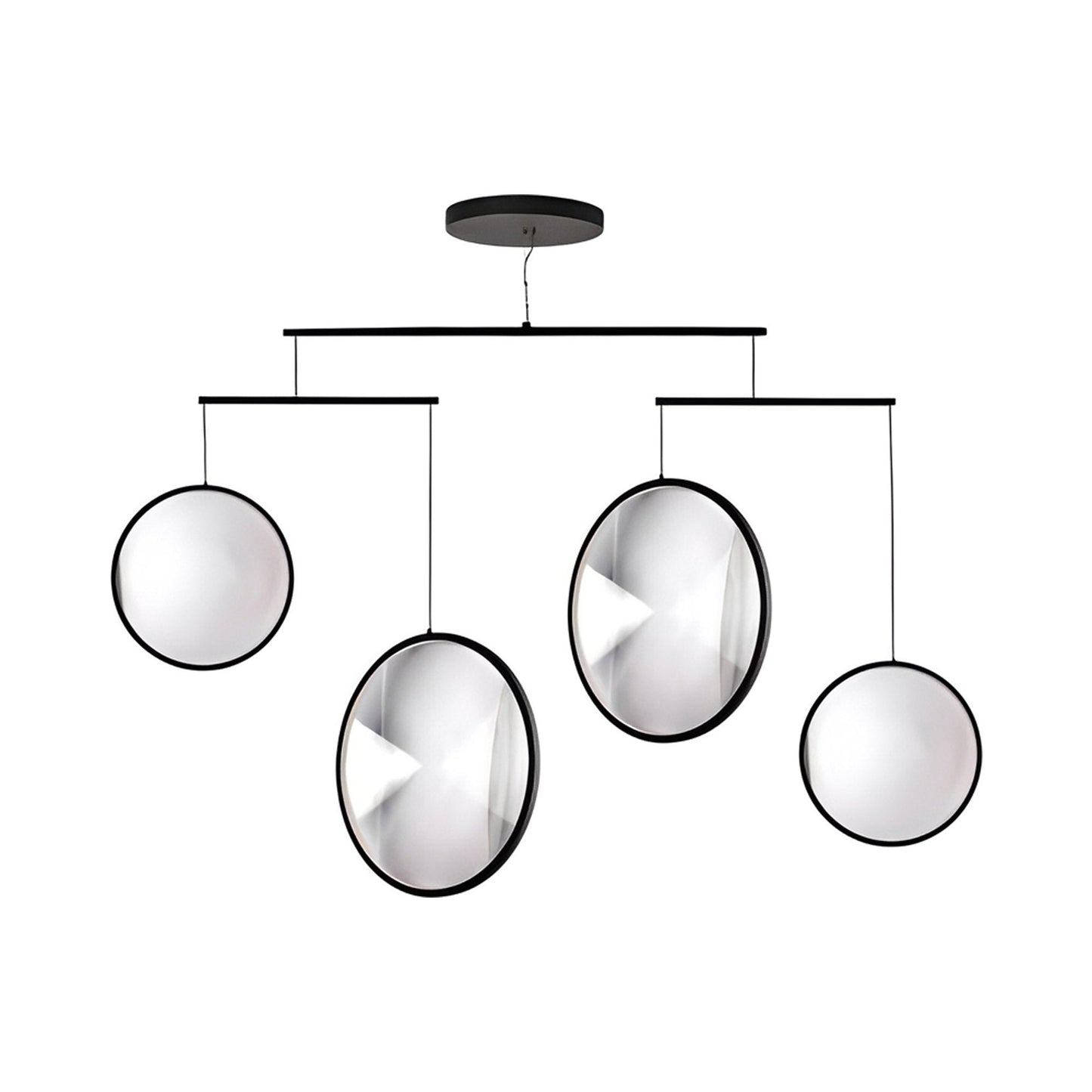 Focus LED Chandelier in Black (4-Light).