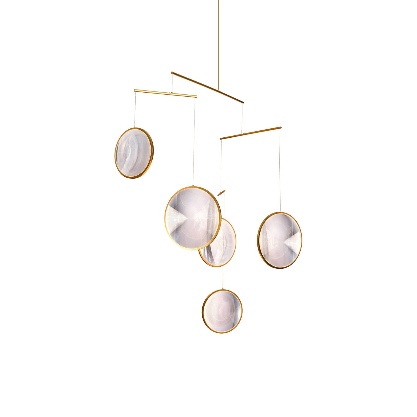 Focus LED Chandelier in Gold (5-Light).