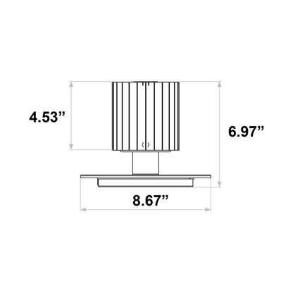 In The Sun LED Table Lamp - line drawing.