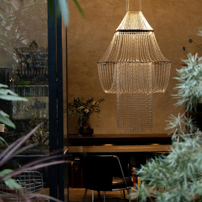 Lampe C LED Pendant Light in living room.