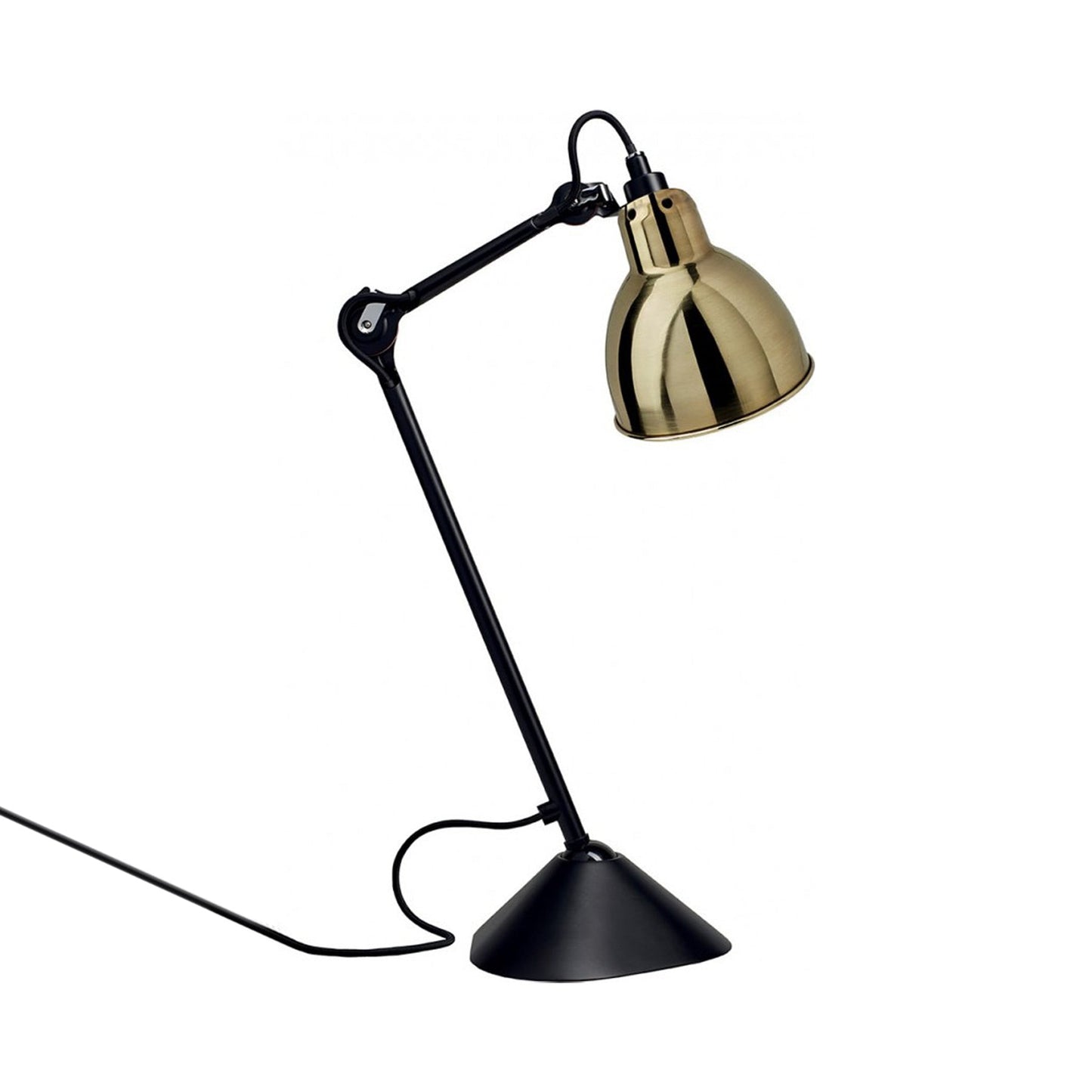 Lampe Gras N°205 Desk Lamp in Brass (Round Shade).