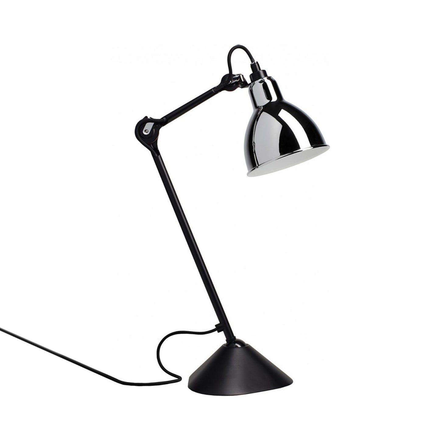 Lampe Gras N°205 Desk Lamp in Chrome (Round Shade).