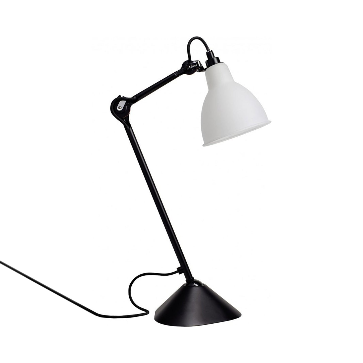 Lampe Gras N°205 Desk Lamp in Polycarbonate (Round Shade).
