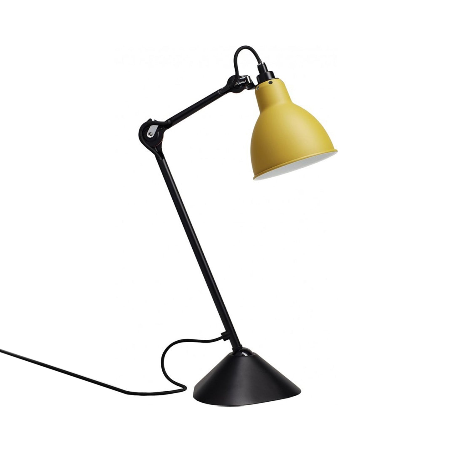 Lampe Gras N°205 Desk Lamp in Yellow (Round Shade).