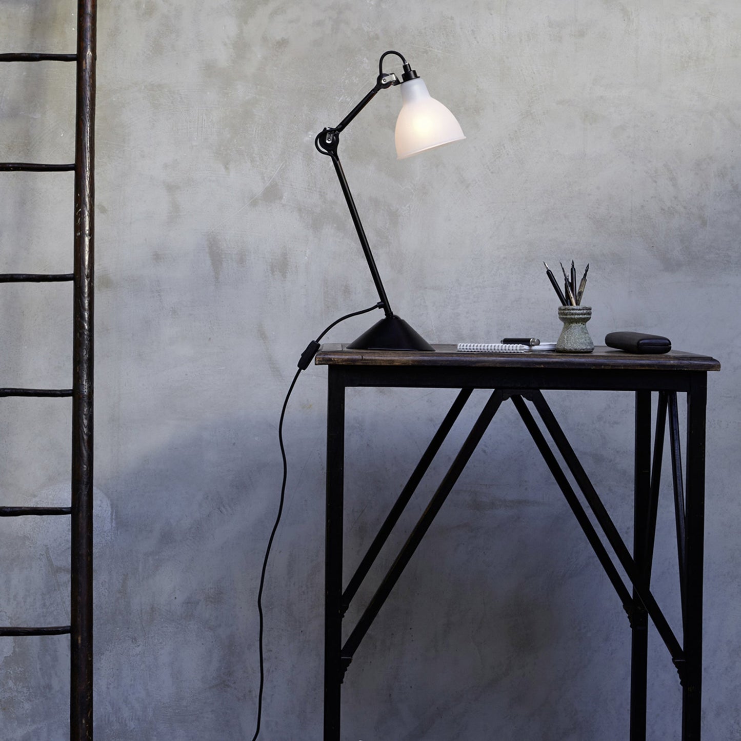 Lampe Gras N°205 LED Desk Lamp in dining room.