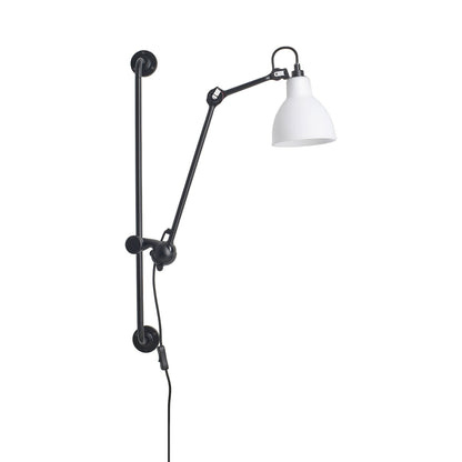 Lampe Gras N°210 Swing Arm Wall Light in Polycarbonate (Round Shade).
