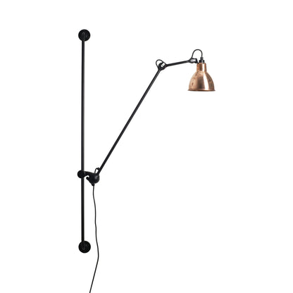 Lampe Gras N°214 Swing Arm Wall Light in Copper (Round Shade).