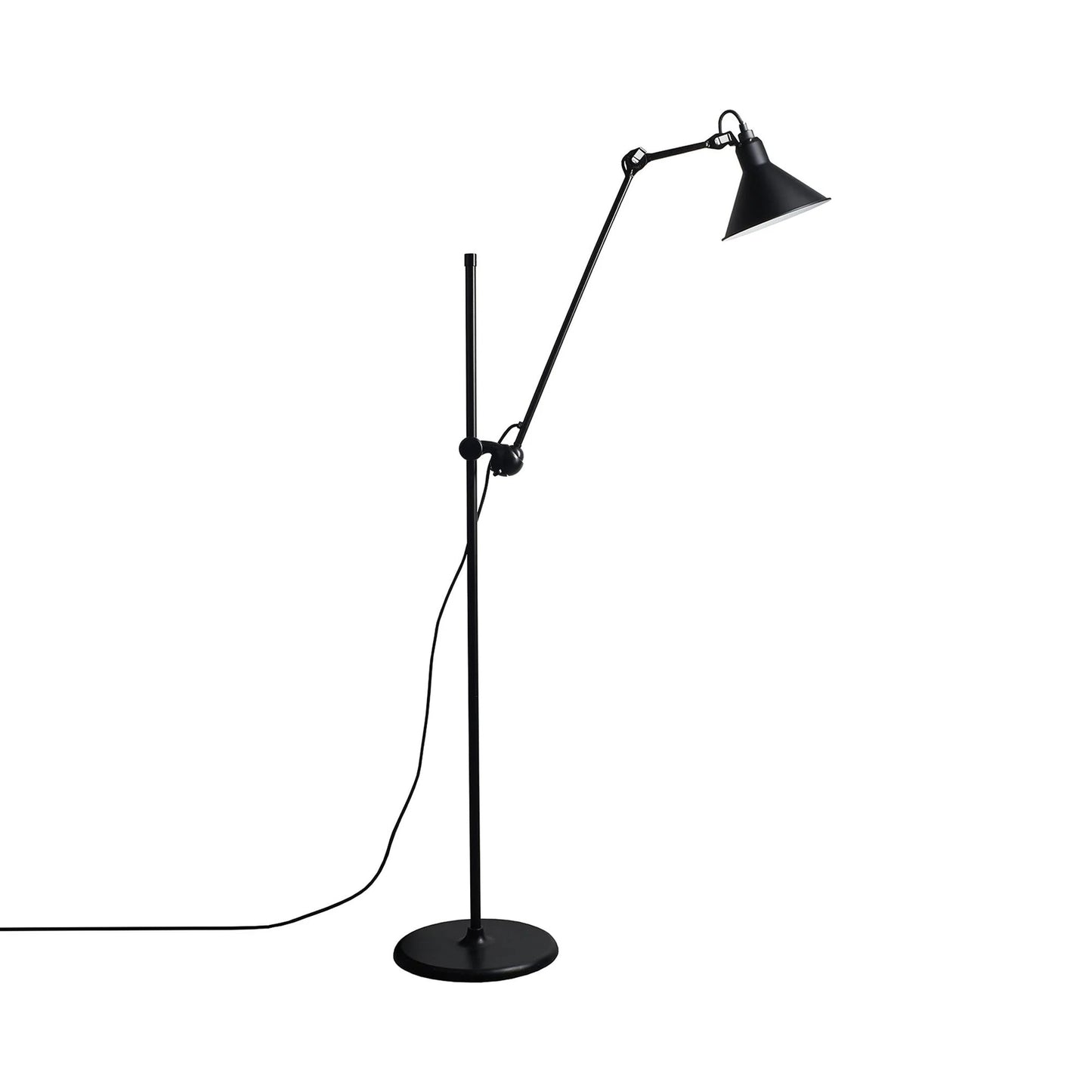 Lampe Gras N°215 Floor Lamp in Black (Conic Shade).