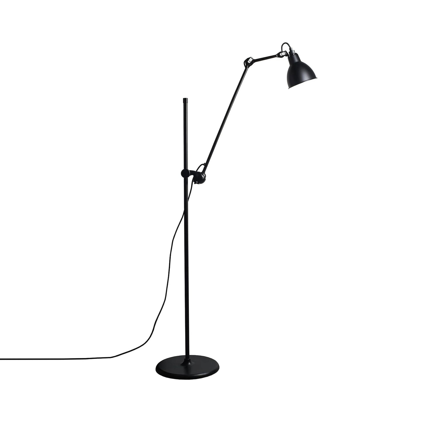 Lampe Gras N°215 Floor Lamp in Black (Round Shade).