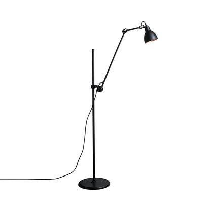 Lampe Gras N°215 Floor Lamp in Black/Copper (Round Shade).