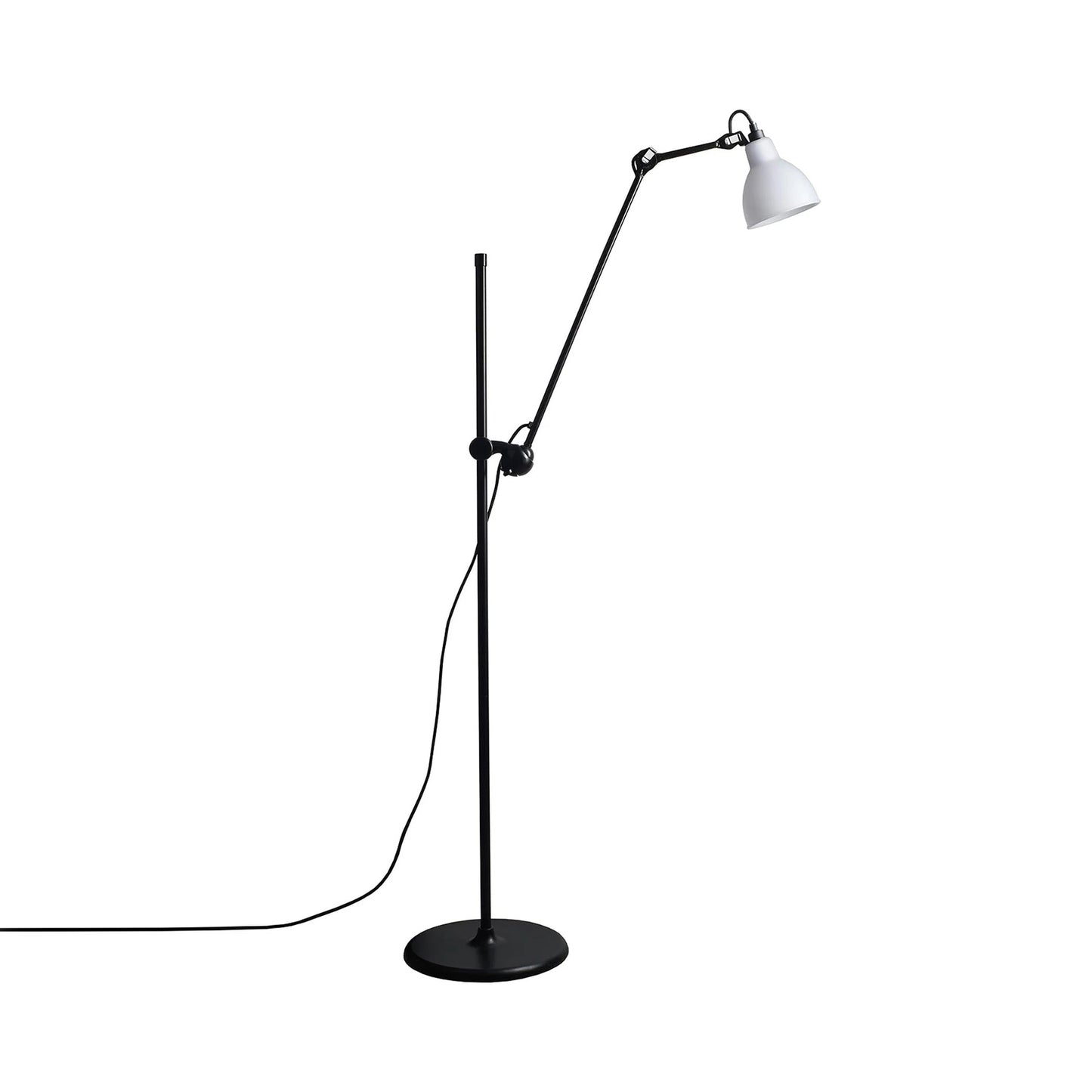 Lampe Gras N°215 Floor Lamp in Polycarbonate (Round Shade).
