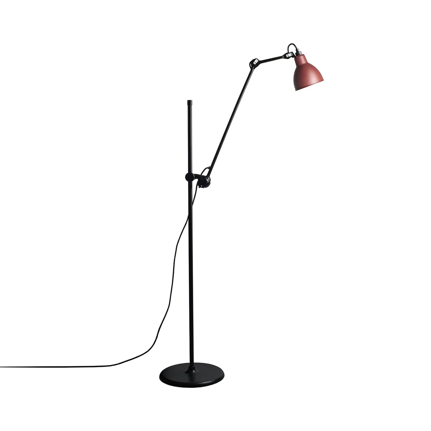 Lampe Gras N°215 Floor Lamp in Red (Round Shade).