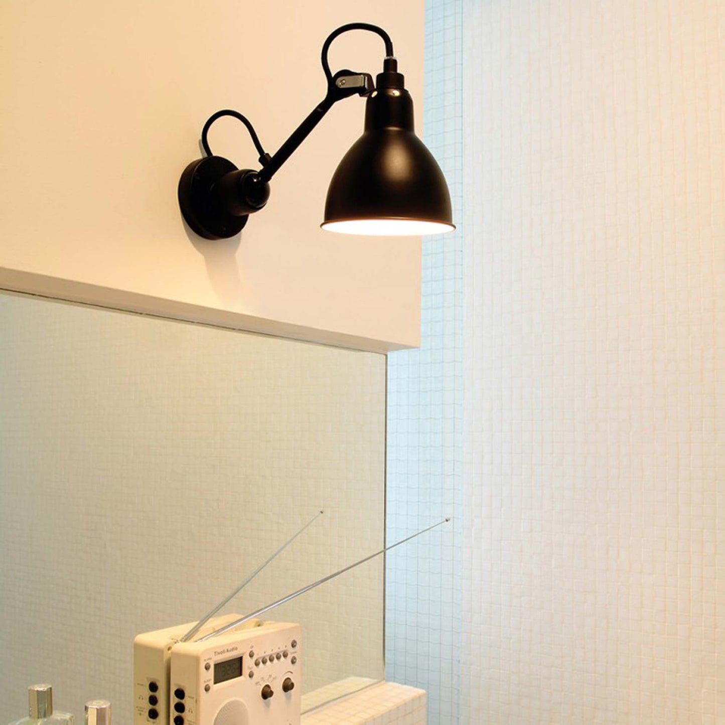 Lampe Gras N°304 Wall Light in bedroom.