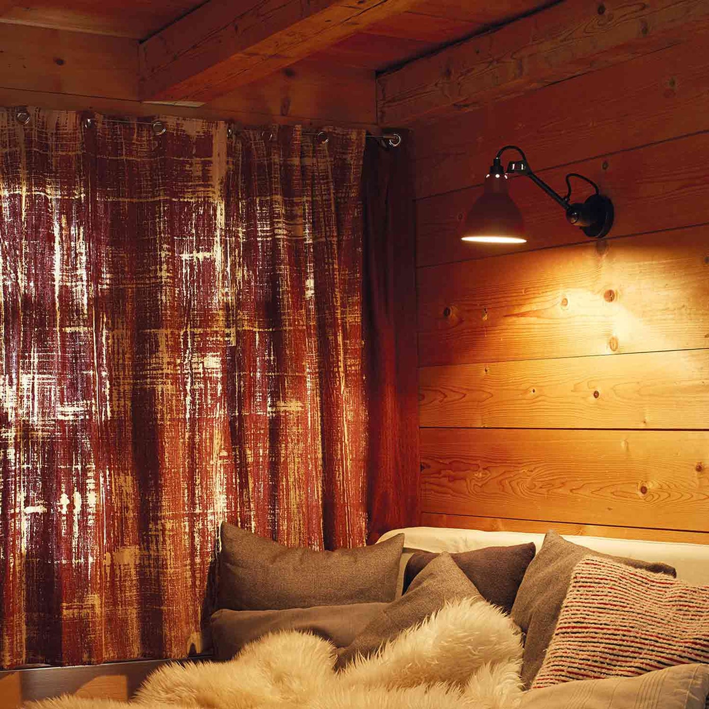 Lampe Gras N°304 Wall Light in bedroom.