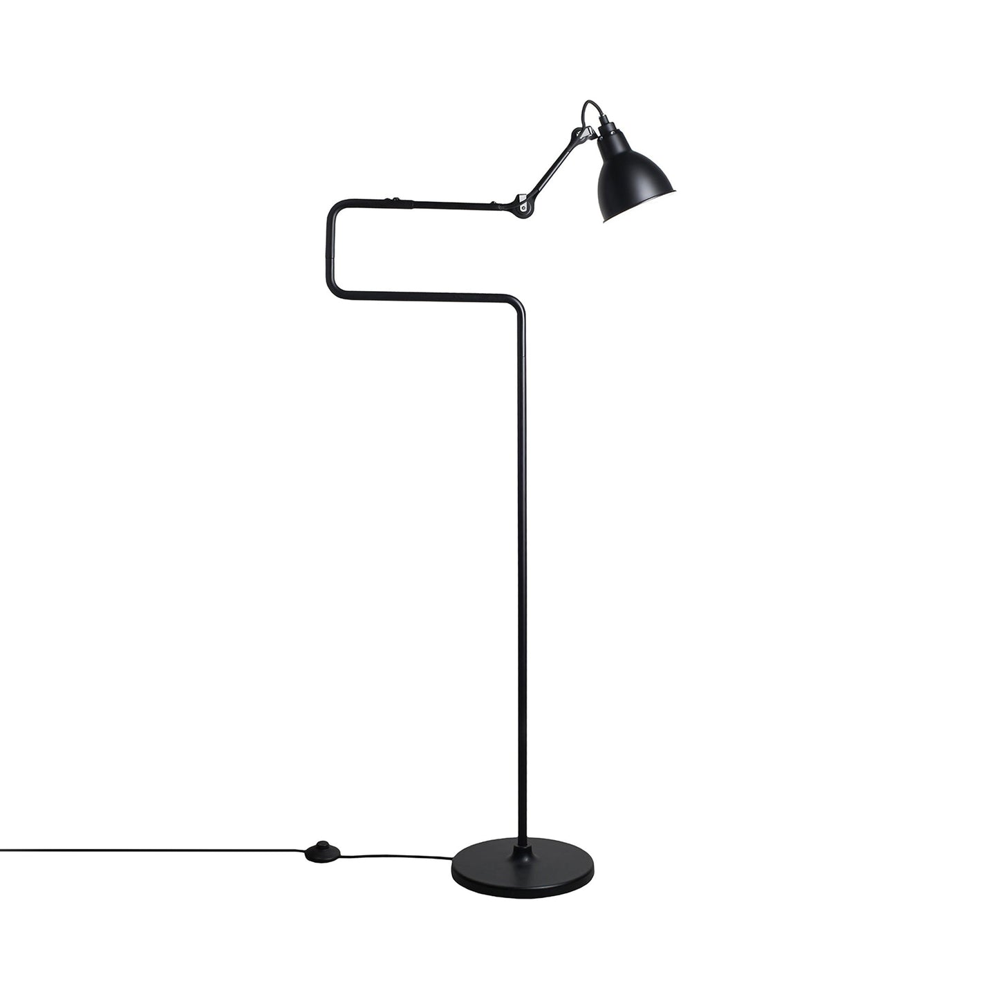 Lampe Gras N°411 Floor Lamp in Black (Round Shade).