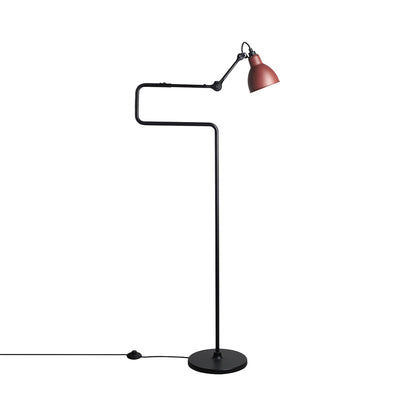 Lampe Gras N°411 Floor Lamp in Red (Round Shade).