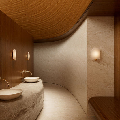 Light Me Tender LED Wall Light in bathroom.