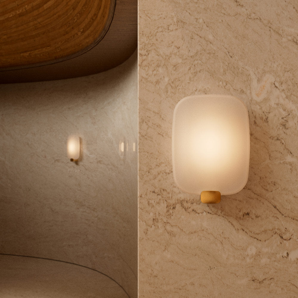 Light Me Tender LED Wall Light in bathroom.