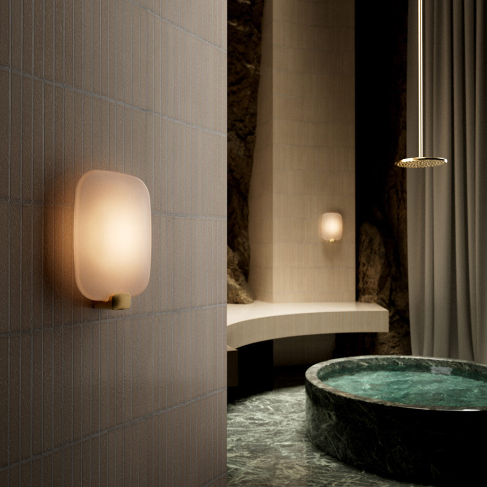Light Me Tender LED Wall Light in bathroom.